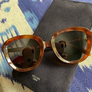 Celine square sunglasses. Wide fit.